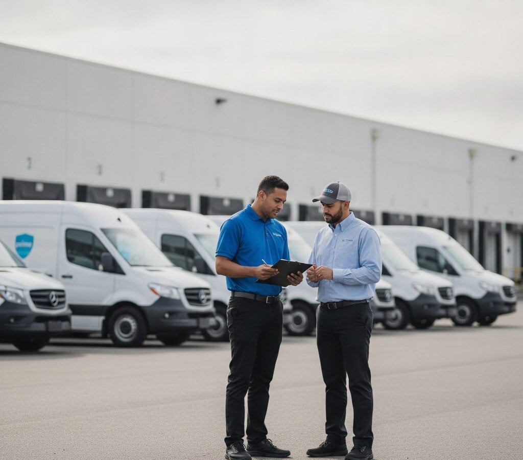 Amazon DSP Fleet Detailing walk-around at customer yard