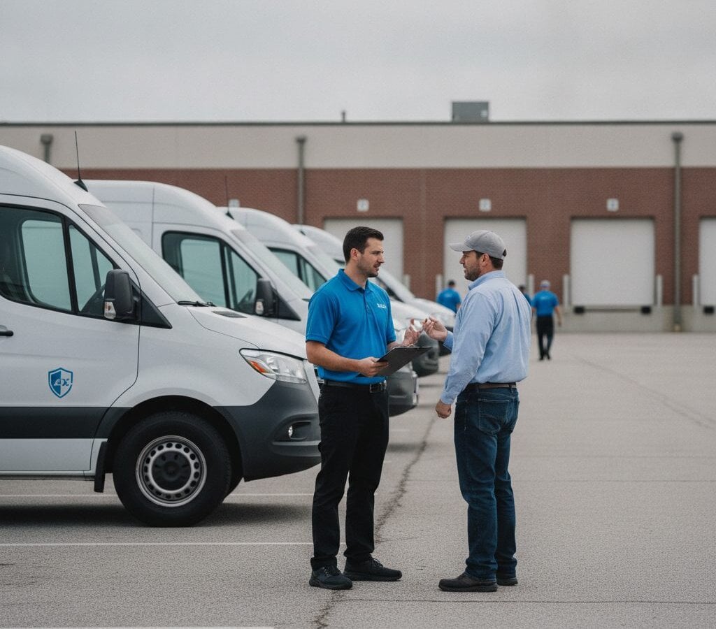 Cargo Van Detailing walk-around at customer yard