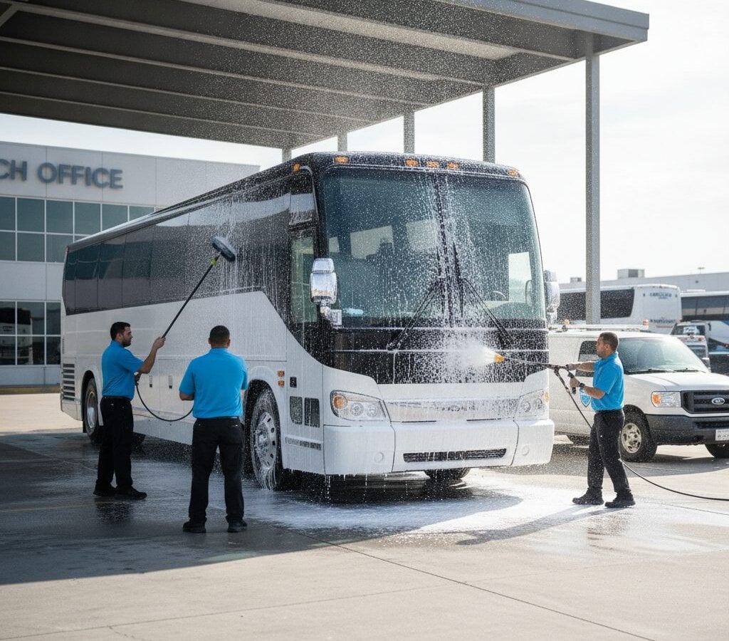 Coach Bus Detailing — mobile fleet detailing in the Triangle