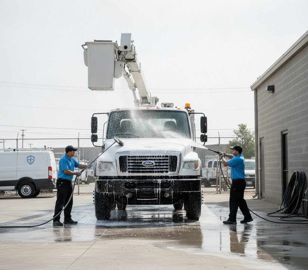 Utility Fleet Washing — mobile fleet detailing in the Triangle