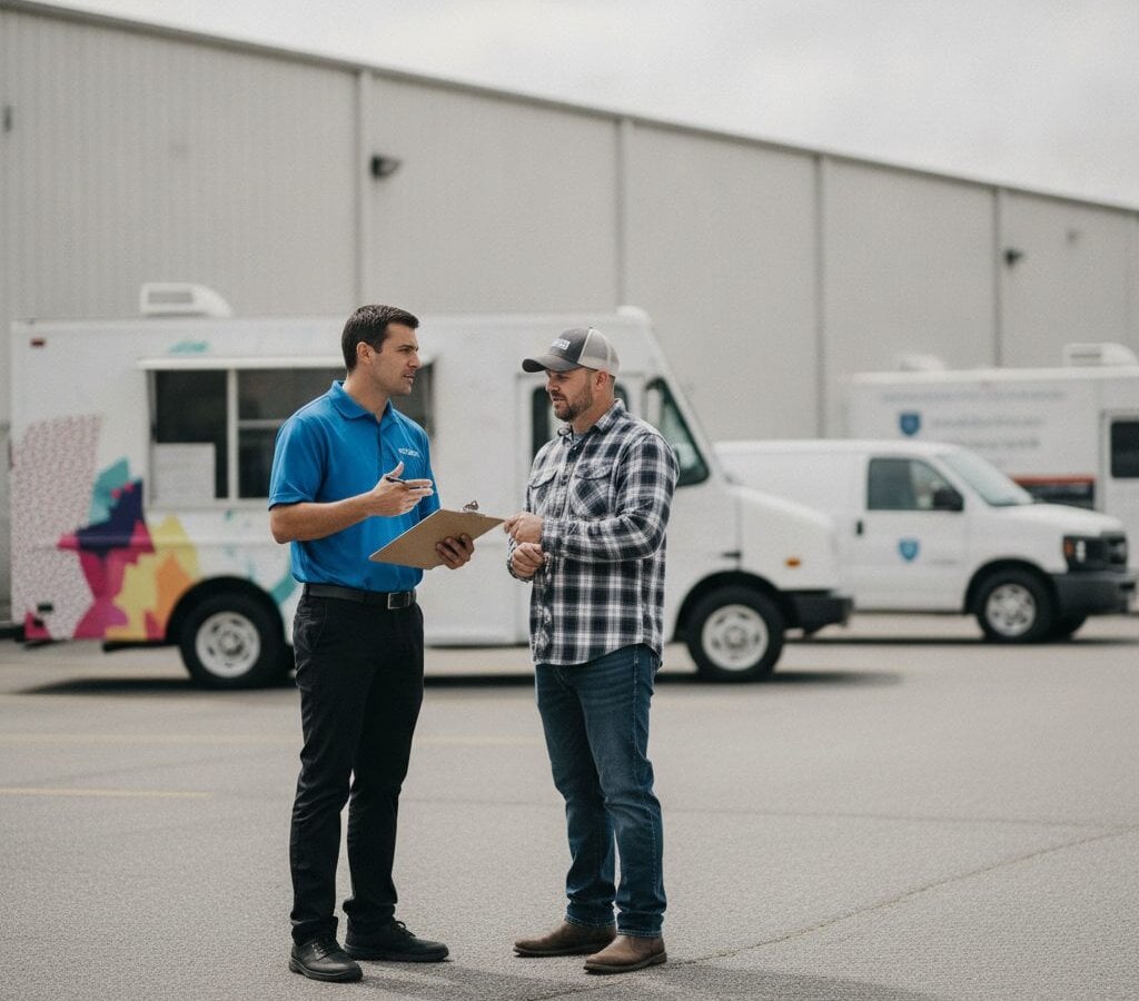 Food Truck Cleaning walk-around at customer yard