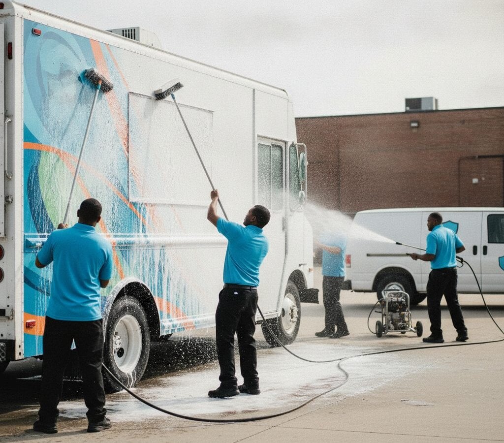 Food Truck Cleaning — mobile fleet detailing in the Triangle