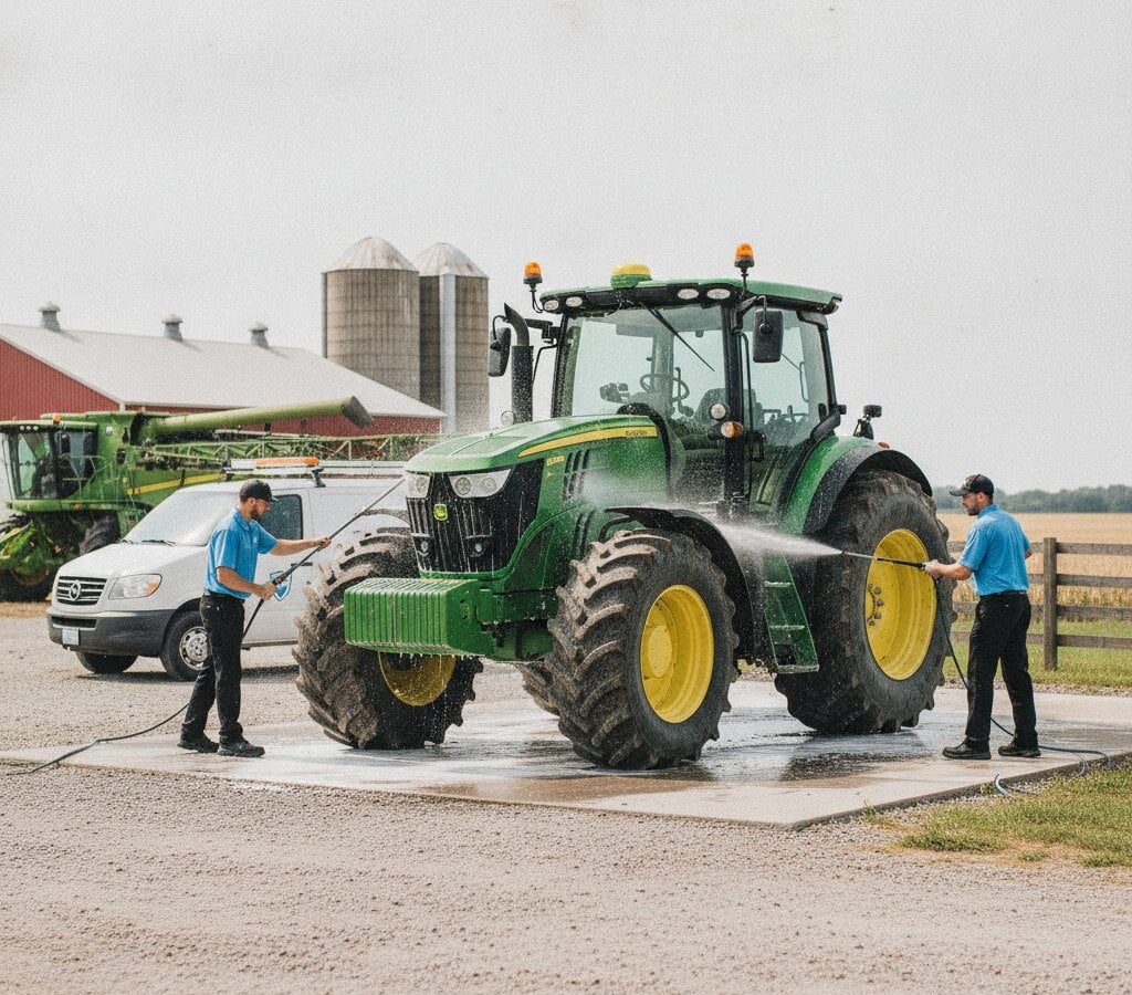 Agricultural Equipment Cleaning — mobile fleet detailing in the Triangle