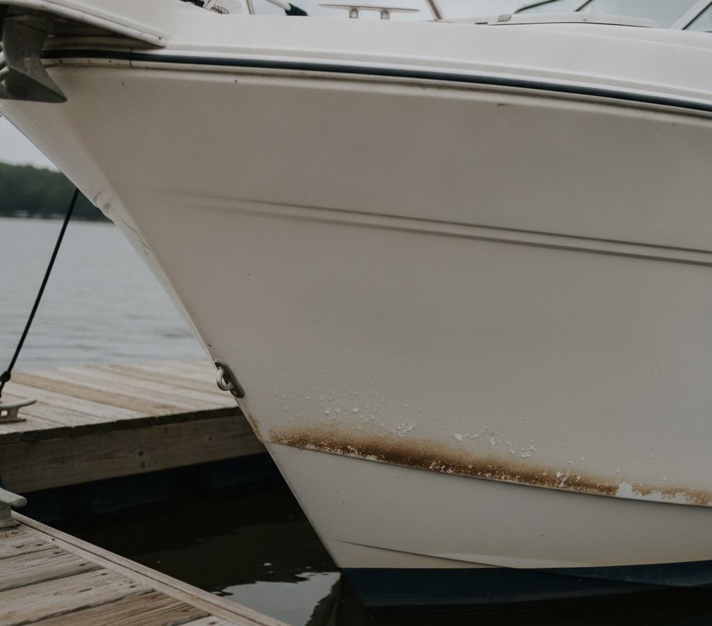 Before boat detailing — pre-service condition