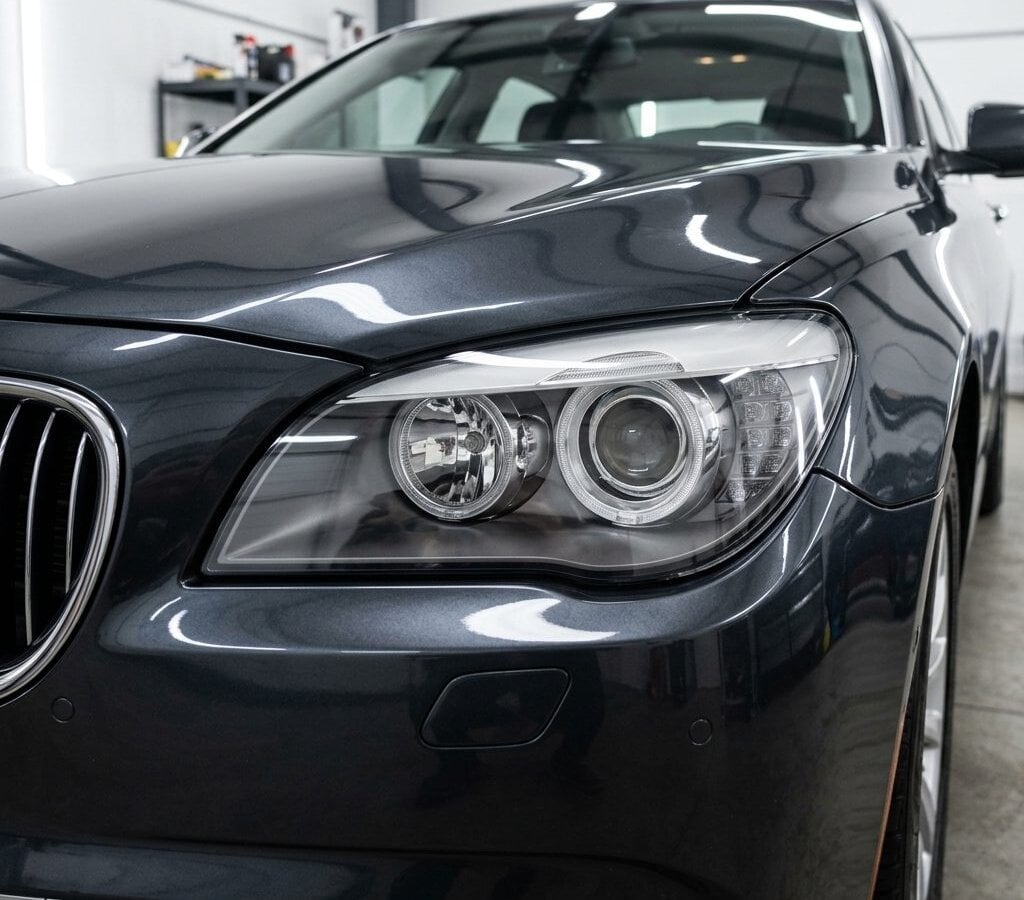 After headlight restoration — restored / finished result