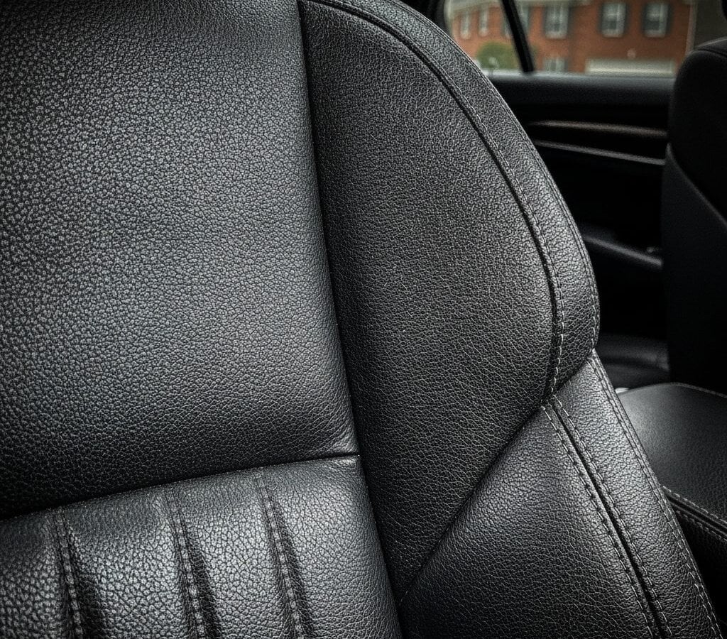 After leather care — restored / finished result